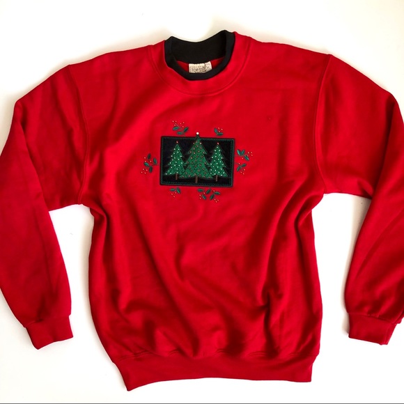 Vintage 90s Christmas/Holiday Pullover Sweatshirt - Picture 4 of 4